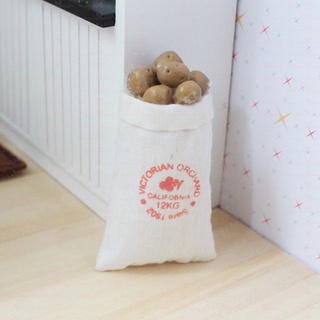yanhuad Potato Bag Simulation Kitchen Toys Fabric Dollhouse Pretend Mini Potato Bag for Kitchen Scene