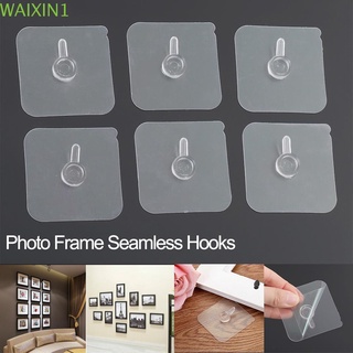 CHOOKEY 10Pcs Strong Seamless Adhesive Hooks Household Storage Hanger Photo Frame Hook Cross Stitch No Drill Transparent Waterproof Poster Home & Living Wall Hanger