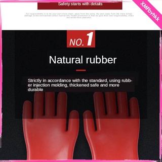 guantes de goma aislados impermeables guantes de trabajo eléctrico protector rojo