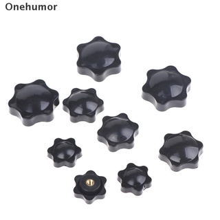 [Onehumor] 5pcs M4/5/6/8/10 Plum Hand Tighten Nuts Handle Thread Mechanical Black Thumb Nut . (1)