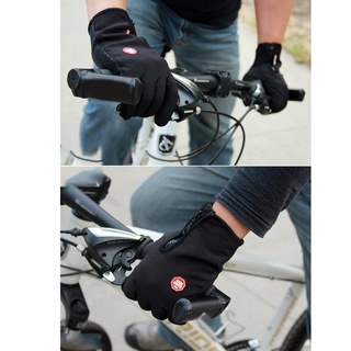babykids interesante invierno guantes de ciclismo térmico dedo completo a prueba de viento pantalla táctil para teléfono