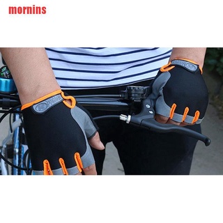{mornins} guantes de medio dedo Unisex antideslizantes antideslizantes para ciclismo/guantes deportivos transpirables PPE (2)