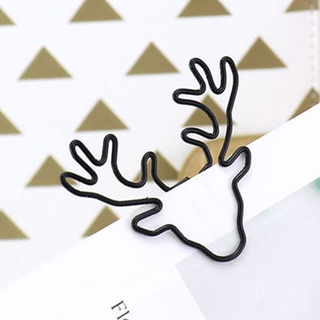 lu 20 cuentas lindo retro ciervo clips de papel en forma de animal clips de papel marcador carpeta clip página marcador para la escuela oficina