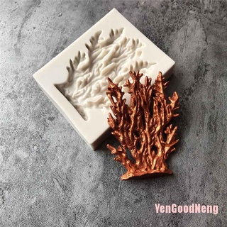 (YenGoodNeng) Molde de silicona en forma de Coral para fondant, herramientas de decoración de pasteles, molde de chocolate