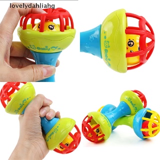 [I] Hot Baby Safe Silicone Rattles Bells Shaking Dumbbell Toy Bell Ball Baby teether [HOT] (1)