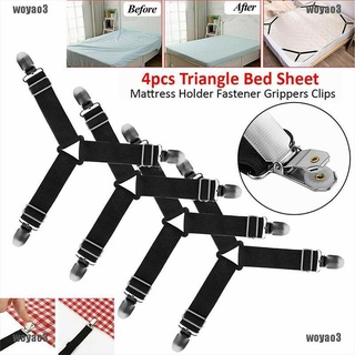 [Mine] 4 X triángulo sábana de cama soporte de colchón sujetador pinzas Clips tirantes tirantes
