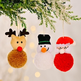 ILOVEHMM New Flannelette Ball Santa Claus Xmas Drop Christmas Tree Pendant Elk Snowman Scene Decoration Home Ornaments Hanging Doll