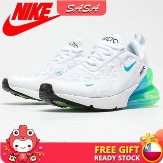 💯 Originais Nike Air Max 270 Men 's Running Sapatos Calçados Esportivos Tênis Tamanho Grande --- white