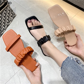 [cod] sandalias de mujer dedo del pie abierto zapatillas planas moda sólido al aire libre nuevo zapato de verano caliente