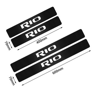 4PCS Protector De Puerta De Coche Fibra De Carbono 3D Emblema Para Kia Ceed Rio 5 Sportage 2014 R K2 K3 K4 K5 Sorento Cerato Optima QL 2015-2018 (3)