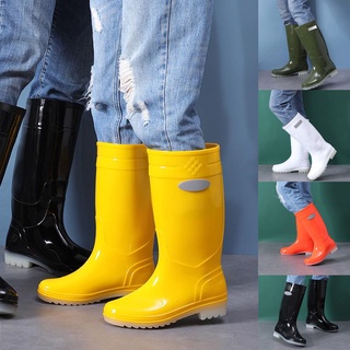 [botas de hombre] yts hombres tubo largo antideslizante resistente al desgaste zapatos impermeables botas de lluvia zapatos de pesca