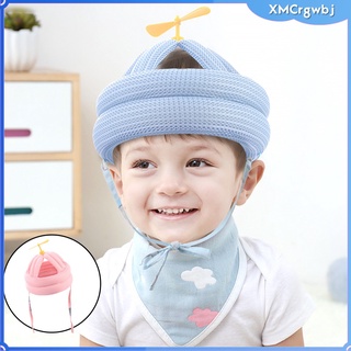 Adjustable Toddler Protective Safety Hat Head Cushion Bumper Bonnet Cotton Child Anti-fall Headguard for Running Walking Crawling