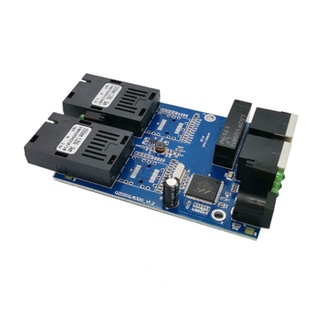 Gigabit Ethernet Fiber Switch 2 RJ45 UTP 2 SC Fiber Gigabit Fiber Optical Converter 2SC 2RJ45 Ethernet 10/100/1000M PCB (4)