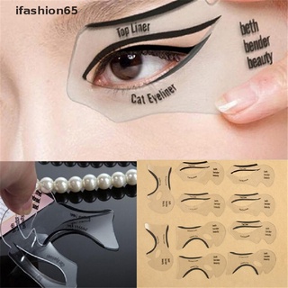 ifashion65 10 pzs plantillas delineador de ojos aladas modelos de plantilla delineador de ojos herramientas de modelado cl