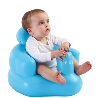 ♡Hh✡Silla inflable del bebé, hogar multiusos taburete de baño silla de ducha sofá inflable para niñas niños, rosa/azul (6)