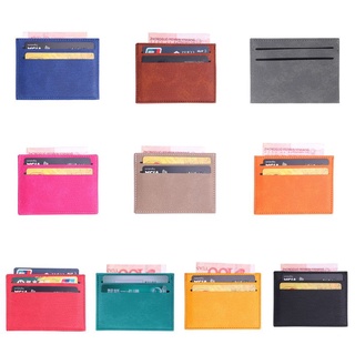 10Mk colorido cuero banco titular de la tarjeta de la cartera delgada de la tarjeta de crédito de la cubierta de la cubierta de la bolsa