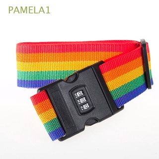 PAMELA1 High Quality Travel Baggage Tie Durable Down Lock Combination Suitcase Belt New Fashion Adjustable Hot Sale Luggage Straps (1)