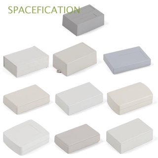 spacefication caja de proyecto electrónico de alta calidad diy cajas impermeable cubierta proyecto abs plástico 10 tamaños blanco/gris instrumento caso