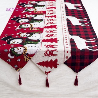 35*180cm paño De Mesa De algodón y lino a cuadros Estilo Nórdico decoración navideña/escritorio De Restaurante (1)