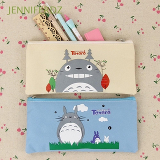 JENNIFERDZ chica mi vecino Totoro bolsa de bolígrafo lindo papelería caja de bolígrafo caso de almacenamiento de la pluma de la bolsa Kawaii suministros de la escuela de dibujos animados animales patrón encantador estudiante premios bolsa de lápiz