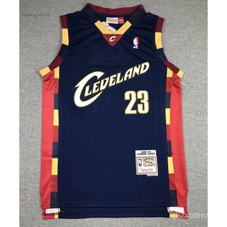 2008-09 season new NBA men’s Cleveland Cavaliers #23 LeBron James Retro Broadsword embroidery retro basketball jerseys jersey Navy blue RaUf
