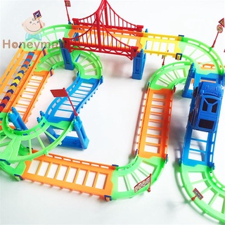 Honeymall Bend tren rieles niño DIY montaje juego de juguete juguete temprano educativo juguete para regalo (6)