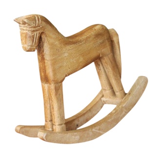 artesanía de madera rocking caballo adorno de navidad escritorio decoración equilibrio arte