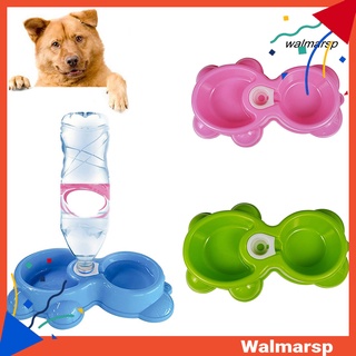 [wmp] recipiente de agua doble para mascotas/perro/cachorro/alimentador/contenedor de almacenamiento