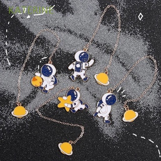 KATERINE Lindo Astronauta Marcador Accesorios Metal De Luna Walker Decorativo Colgante Página Estudiante Papelería Dibujos Animados Serie Espacial