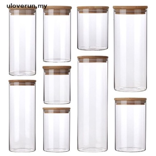 [uloverun] Tarros de vidrio sellados de alta borosilicato de cocina tanque de almacenamiento con recipiente de alimentos [MY]