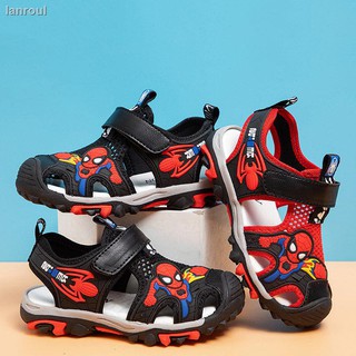Zapatos de playa de nuevo estilo de verano con fondo suave antideslizante sandalias Baotou spiderman niños lindos Bi (6)