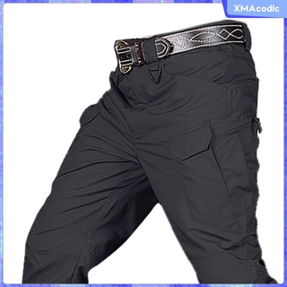mens streetwear casual cargo work pantalones amy pantalones multi bolsillos