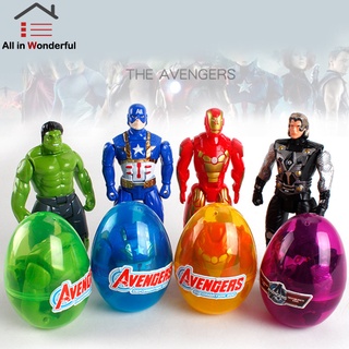 WS Transform Cápsula Juguete Móvil Huevo De Pascua Sorpresa Gacha Marvel's The Avengers Anime Muñeca Eggshell Colección (1)