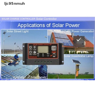 ljc95nmuh 10a-60a mppt 12v/24v cargador solar controlador usb dual panel solar regulador venta caliente