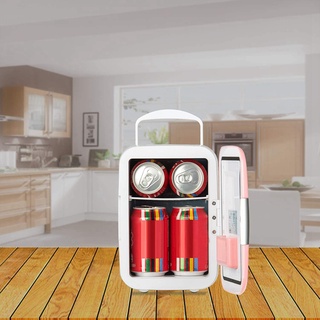 4L Mini Nevera Portátil Enfriador Y Calentador De Coche Refrigerador Para El Cuidado De La Piel Alimentos De Leche Dormitorio Y De Viaje (3)