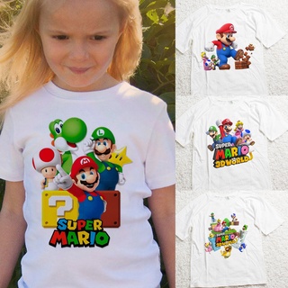 Super Mario niños camiseta moda verano Unisex camiseta ropa de niños