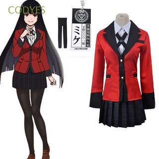 codyes nuevos conjuntos de cosplay fiesta jk uniforme anima disfraces jugador compulsivo halloween yumeko jabami kakegurui para las mujeres jabami yumeko