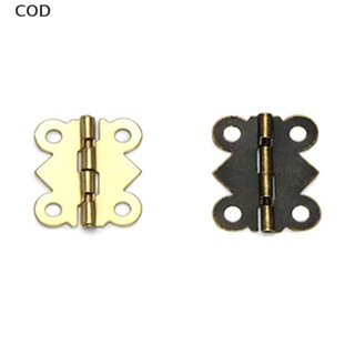 [COD] 10pcs Hinges with screws Butterfly Style Butt Iron hinge jewelry box wine case HOT