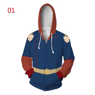 THE Boys Zipper Hoodie 3D Print Jacket Fashion Coat Outerwear