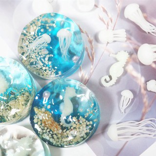 HAP Mini medusas modelado molde de resina océano tema rellenos DIY materiales de relleno (6)