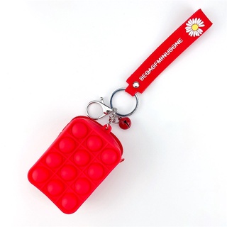 Mini monedero Pop It juguetes portátil bolsa de almacenamiento accesorios de moda HE (7)
