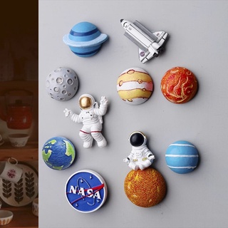 [Destacado] Resina Creativa 3D Planeta Tierra Astronauta Imanes Nevera Imán Botón Para Tablero De Mensajes Y Recordatorio/Accesorios De Decoración De Cocina