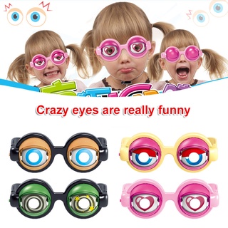 lentes divertidos de ojos locos/juguetes para niños/juguete innovador/divertido/juego de niña/juguete/lentes de plástico