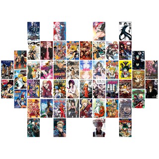50 piezas de anime manga panel estético para pared collage kit colorido diy arte decoración sala de estar dormitorio decoración (5)