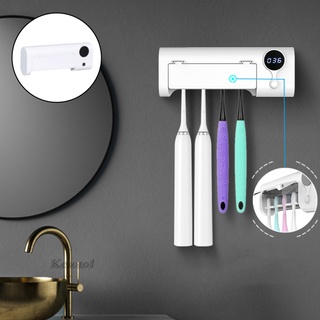 [KESOTO1] Esterilizador de cepillo de dientes accesorios de baño montado en la pared organizador de pasta de dientes para la familia todos los cepillos de dientes