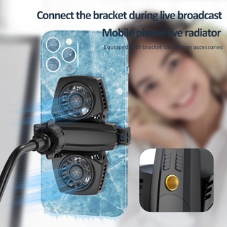 【Ready stock】 Double Fan Mobile Phone Radiator Phone Holder Cooling Pad Gamepad Controller Heat Sink