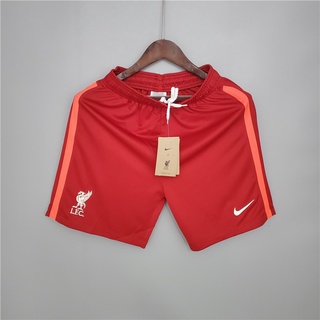 Men Jersey Shorts 2021- 2022 Liverpool Shorts Jersey Home Red Soccer Shorts