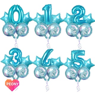 5 pzs globos De aluminio De aluminio/globos De aire De helio/regalos/material cumpleaños/Número peonía