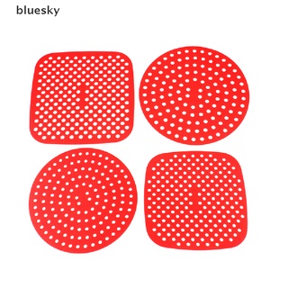 【sky】 Reusable 1pc Air Fryer Square Baking Pads Food Grade Silicone Square Baking Tool .