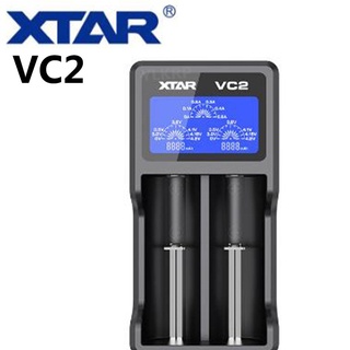 XTAR VC2 Cargador Para 10440/16340/14500/14650/17670/18350/18490/18500/18650/18700/26650/22650/Batería